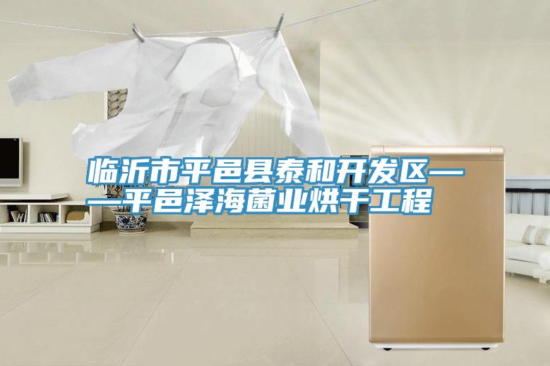临沂市平邑县泰和开发区——平邑泽海菌业烘干工程