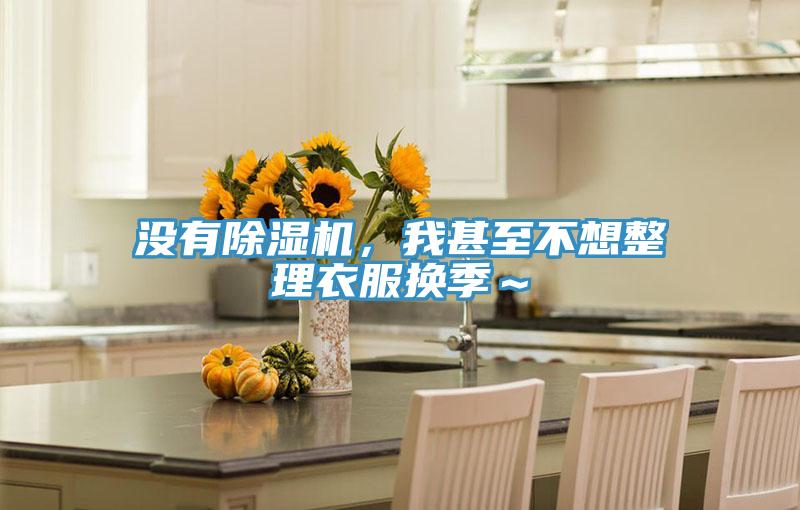 没有除湿机，我甚至不想整理衣服换季～