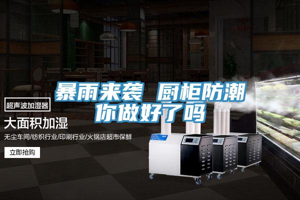 暴雨来袭 厨柜防潮你做好了吗