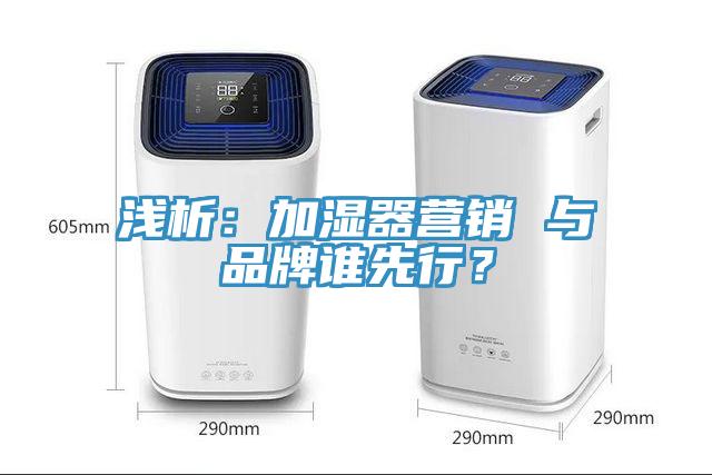 浅析：加湿器营销 与品牌谁先行？
