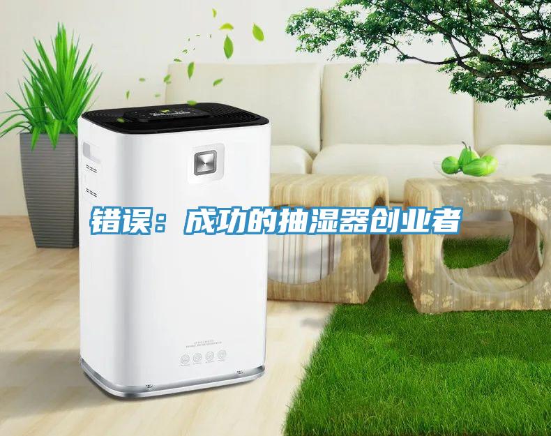 错误：成功的抽湿器创业者