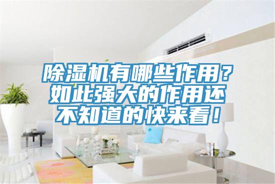 除湿机有哪些作用？如此强大的作用还不知道的快来看！