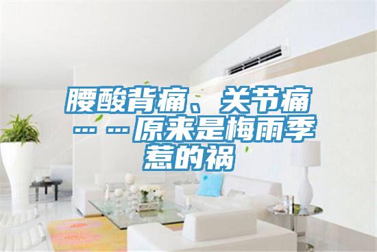 腰酸背痛、关节痛……原来是梅雨季惹的祸