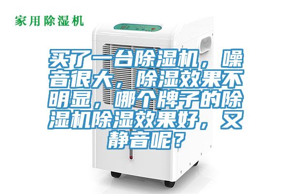 买了一台除湿机,噪音很大,除湿效果不明显,哪个牌子的除湿机除湿效果好,又静音呢?