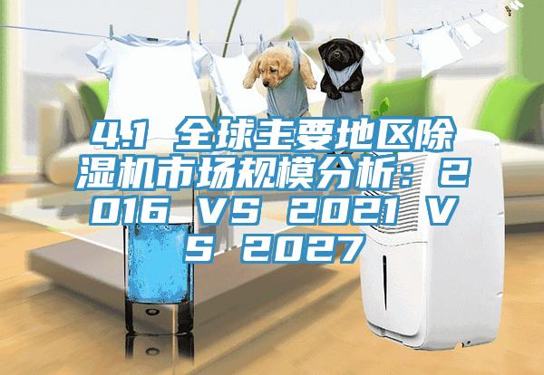 4.1 全球主要地区除湿机市场规模分析：2016 VS 2021 VS 2027
