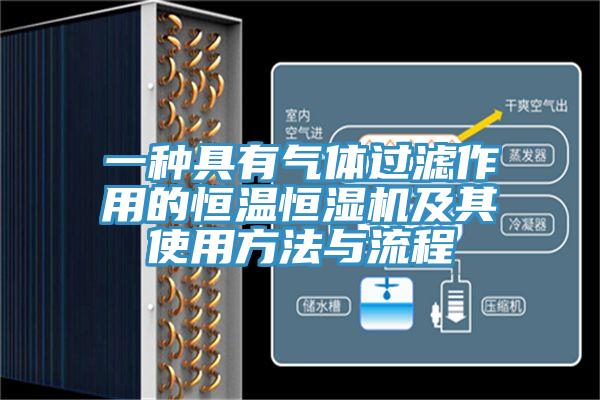 一种具有气体过滤作用的恒温恒湿机及其使用方法与流程