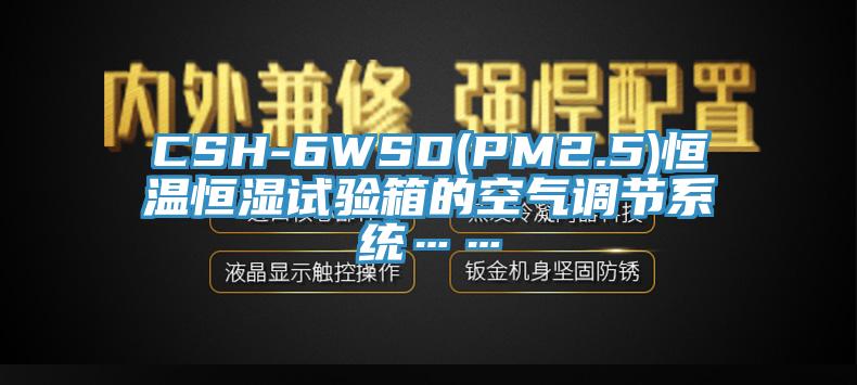 CSH-6WSD(PM2.5)恒温恒湿试验箱的空气调节系统……
