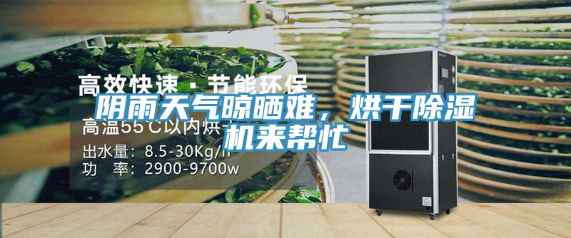 阴雨天气晾晒难,烘干除湿机来帮忙