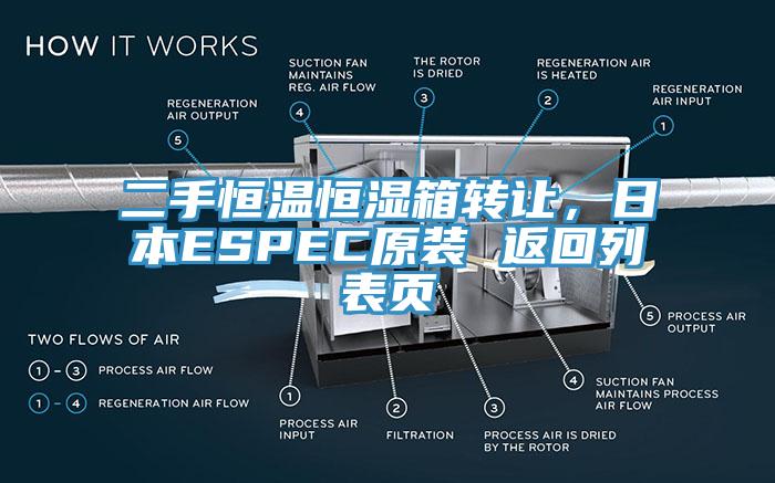 二手恒温恒湿箱转让,日本ESPEC原装 返回列表页