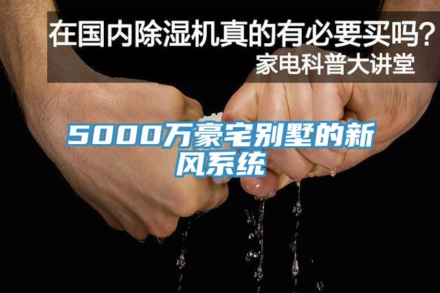 5000万豪宅别墅的新风系统