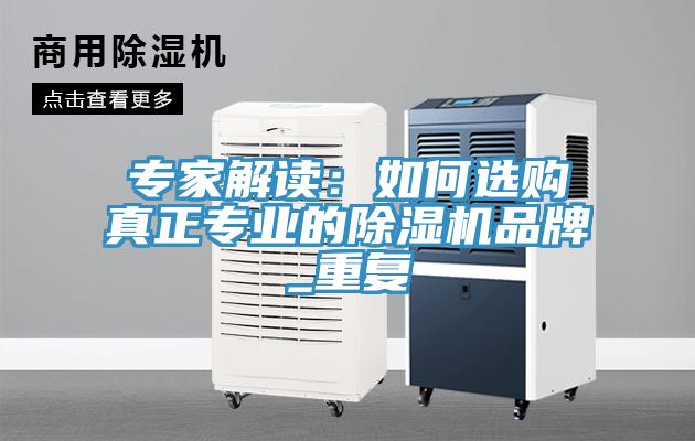 专家解读：如何选购真正专业的除湿机品牌_重复