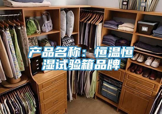 产品名称:恒温恒湿试验箱品牌