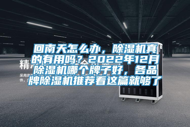 回南天怎么办，除湿机真的有用吗？2022年12月除湿机哪个牌子好，各品牌除湿机推荐看这篇就够了