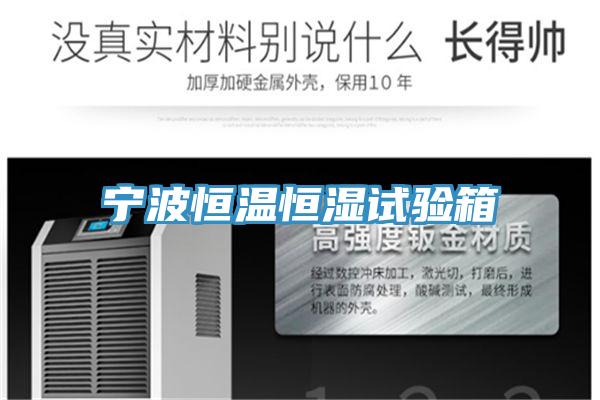 宁波恒温恒湿试验箱