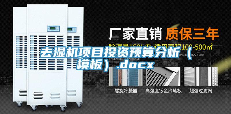 去湿机项目投资预算分析（模板）.docx