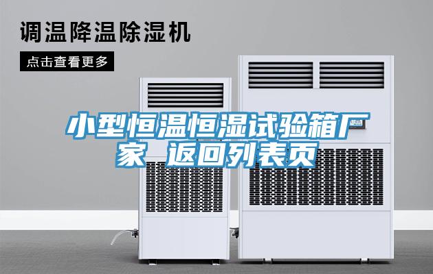 小型恒温恒湿试验箱厂家 返回列表页