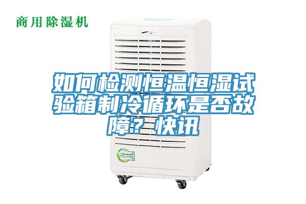 如何检测恒温恒湿试验箱制冷循环是否故障？快讯