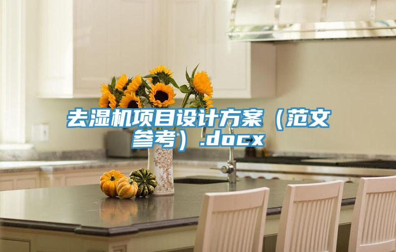 去湿机项目设计方案（范文参考）.docx