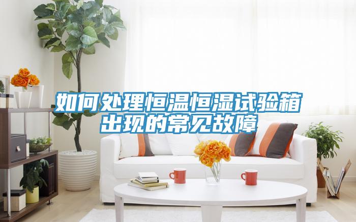 如何处理恒温恒湿试验箱出现的常见故障