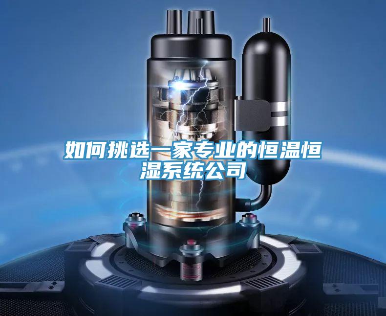 如何挑选一家专业的恒温恒湿系统公司
