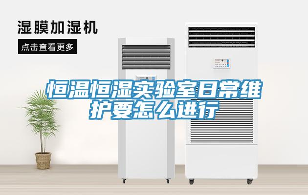 恒温恒湿实验室日常维护要怎么进行