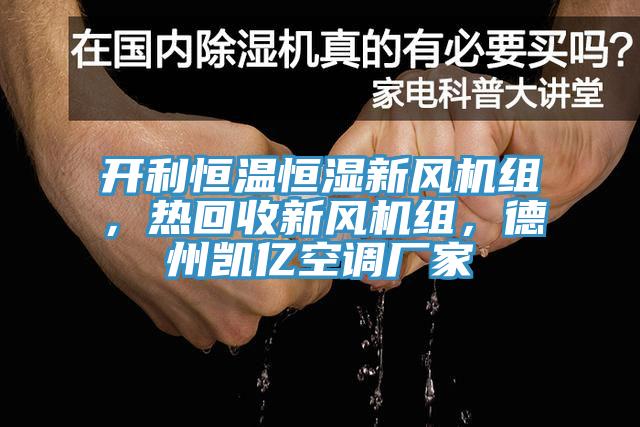 开利恒温恒湿新风机组，热回收新风机组，德州凯亿空调厂家