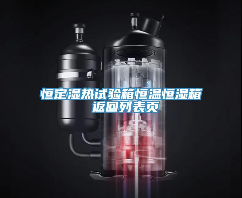 恒定湿热试验箱恒温恒湿箱 返回列表页