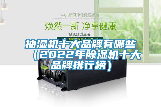 抽湿机十大品牌有哪些（2022年除湿机十大品牌排行榜）