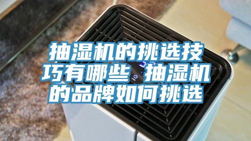 抽湿机的挑选技巧有哪些 抽湿机的品牌如何挑选