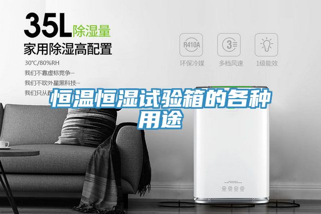 恒温恒湿试验箱的各种用途